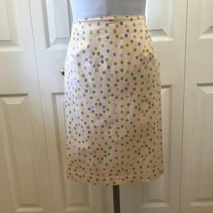 Gene Meyer Pastel Pinwheel Dot Spring Skirt sz 14